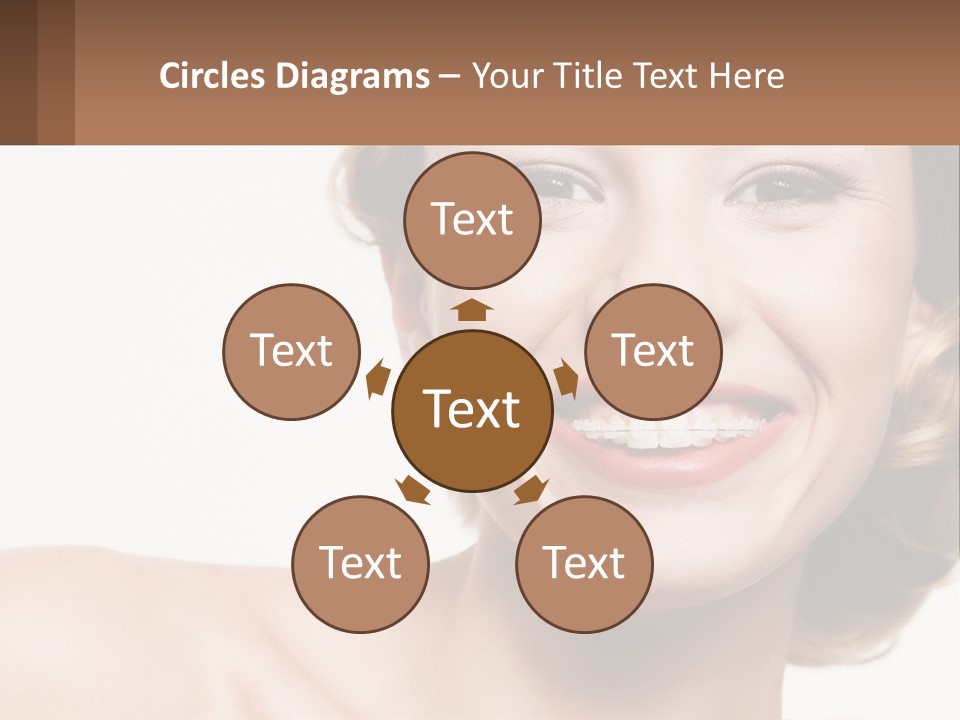 A Woman With A Smile On Her Face PowerPoint Template