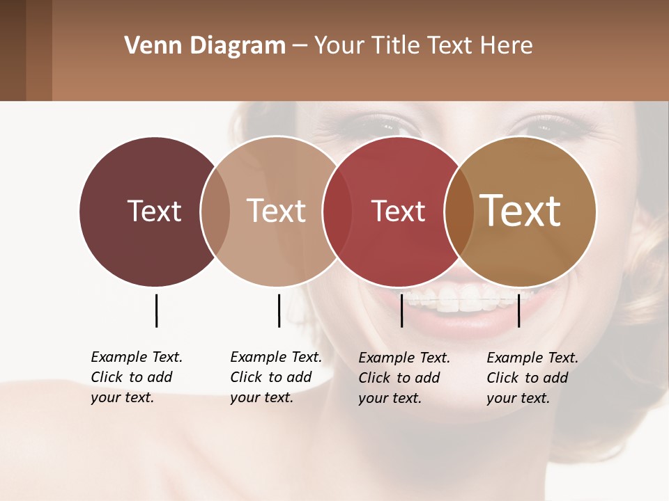A Woman With A Smile On Her Face PowerPoint Template