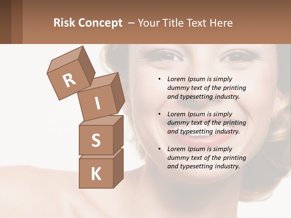 A Woman With A Smile On Her Face PowerPoint Template