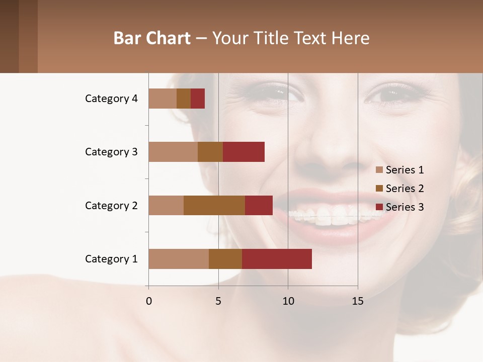 A Woman With A Smile On Her Face PowerPoint Template
