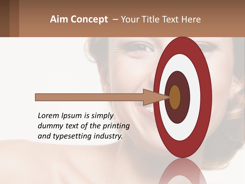 A Woman With A Smile On Her Face PowerPoint Template