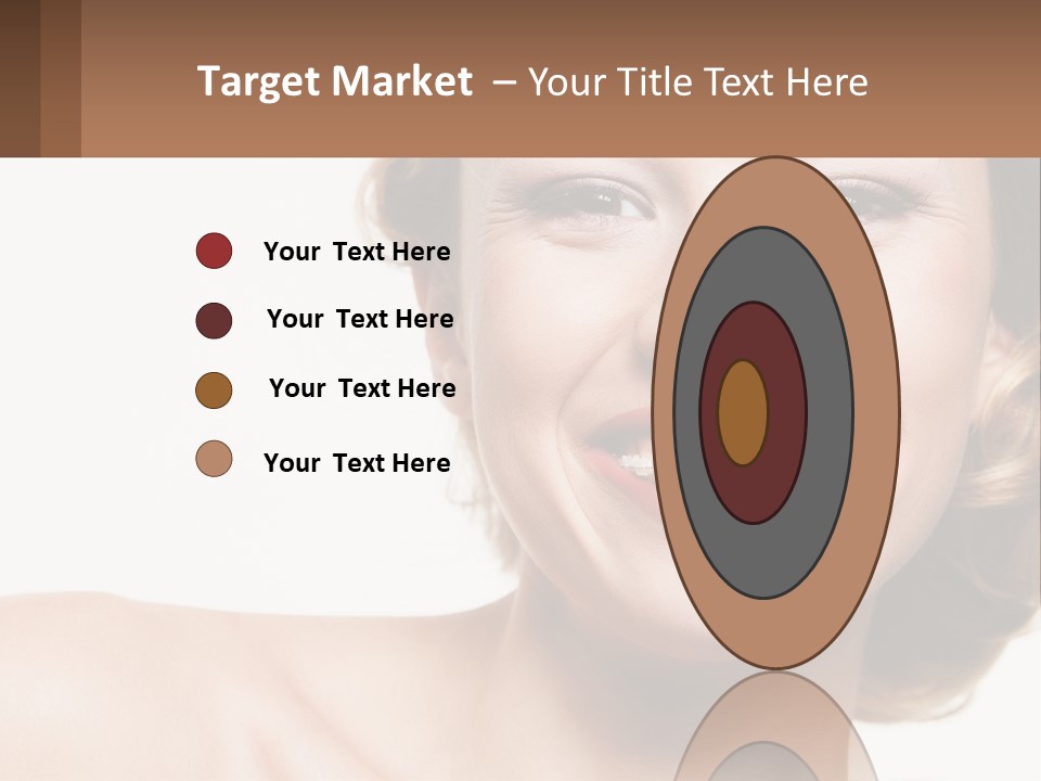 A Woman With A Smile On Her Face PowerPoint Template