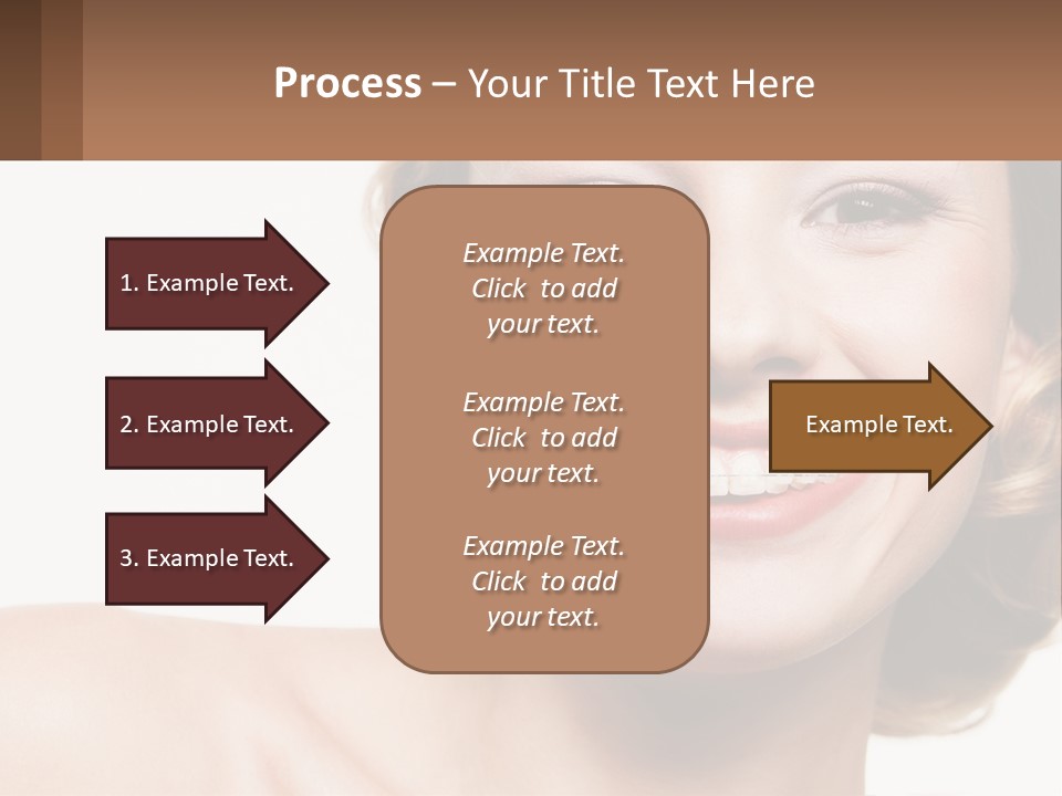 A Woman With A Smile On Her Face PowerPoint Template