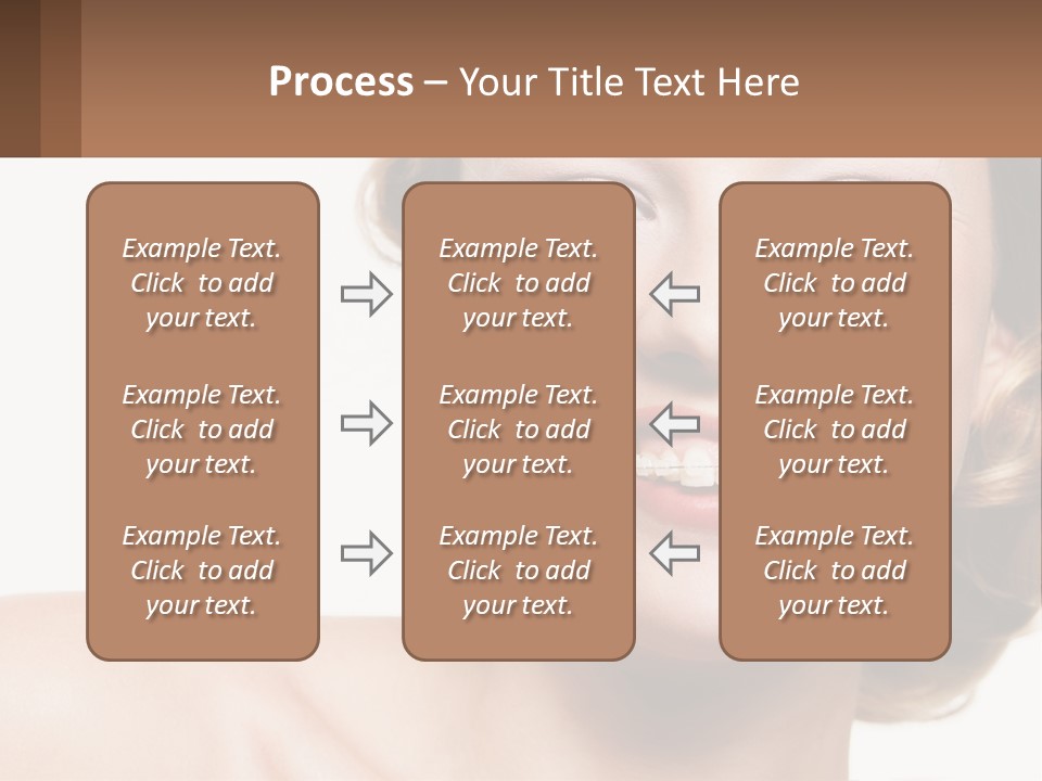 A Woman With A Smile On Her Face PowerPoint Template