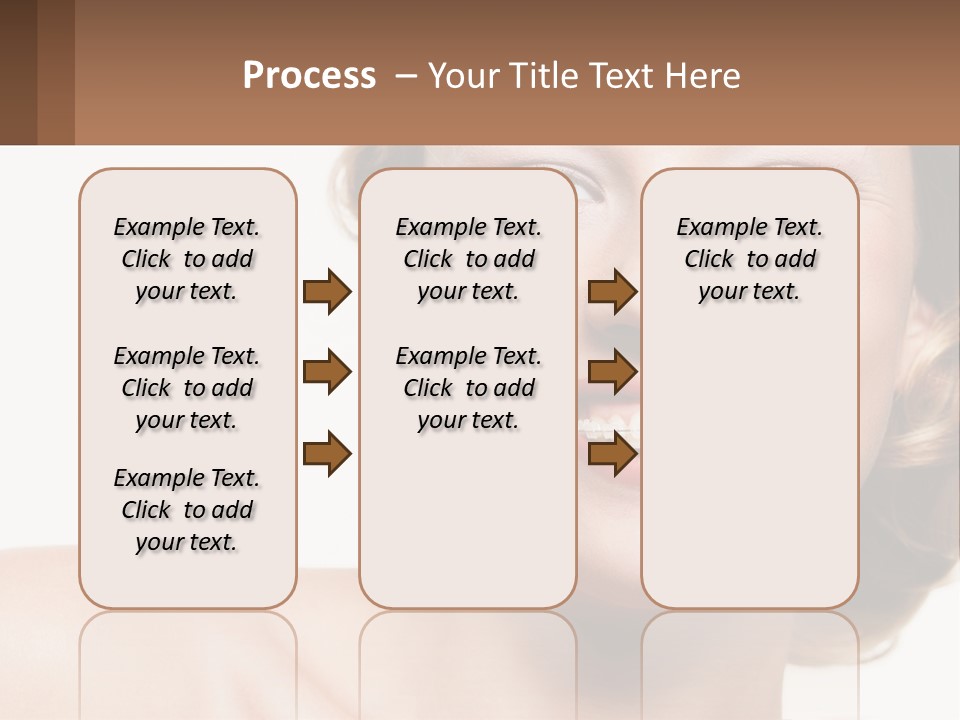 A Woman With A Smile On Her Face PowerPoint Template