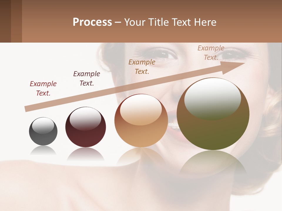 A Woman With A Smile On Her Face PowerPoint Template