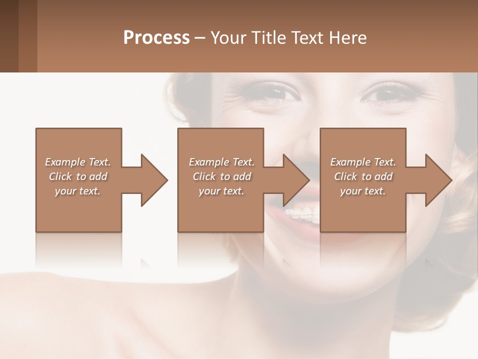 A Woman With A Smile On Her Face PowerPoint Template