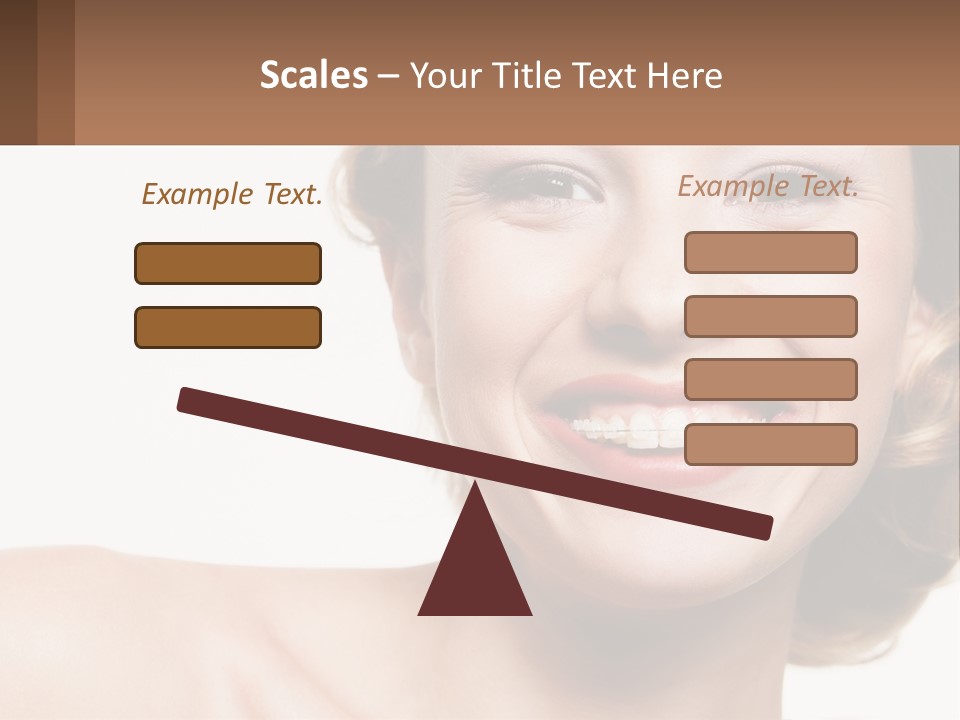 A Woman With A Smile On Her Face PowerPoint Template
