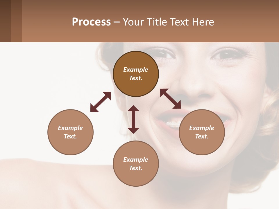 A Woman With A Smile On Her Face PowerPoint Template