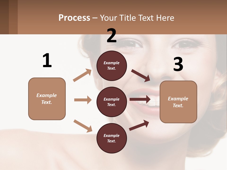 A Woman With A Smile On Her Face PowerPoint Template
