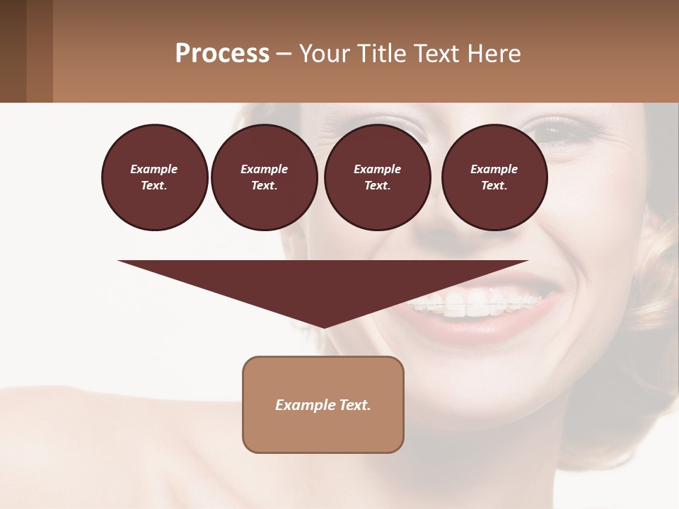 A Woman With A Smile On Her Face PowerPoint Template