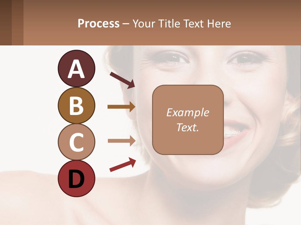 A Woman With A Smile On Her Face PowerPoint Template