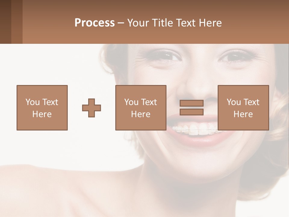 A Woman With A Smile On Her Face PowerPoint Template