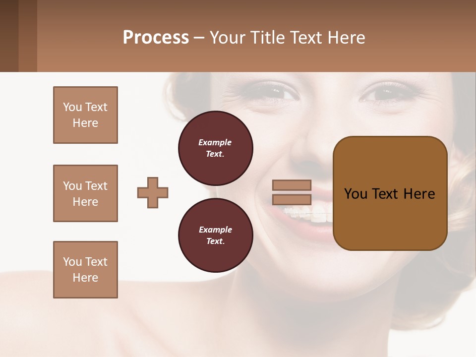 A Woman With A Smile On Her Face PowerPoint Template