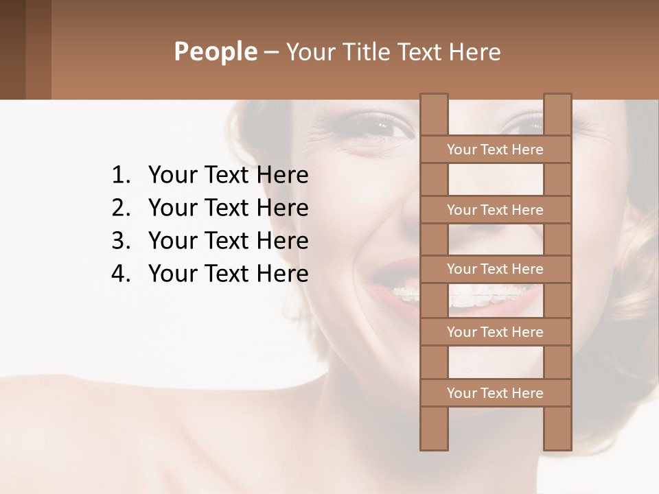 A Woman With A Smile On Her Face PowerPoint Template