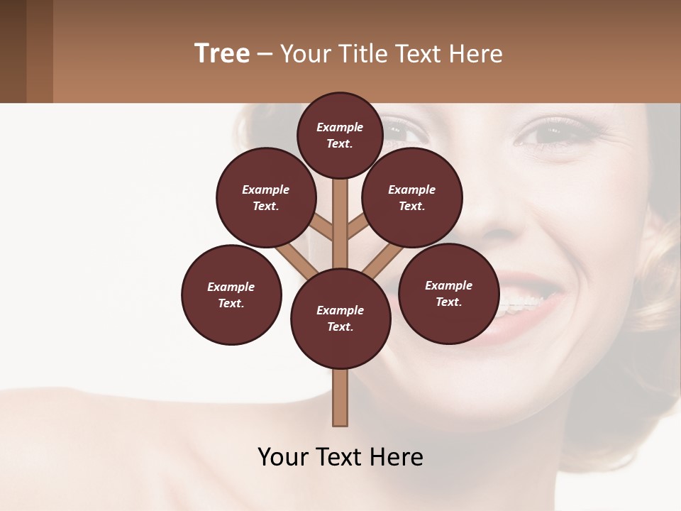 A Woman With A Smile On Her Face PowerPoint Template