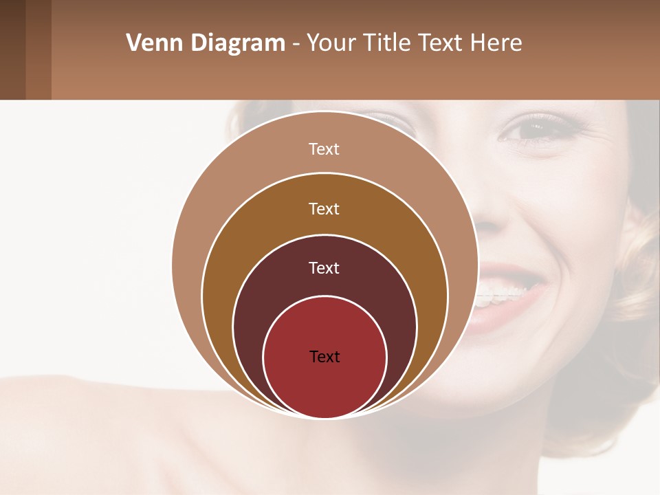 A Woman With A Smile On Her Face PowerPoint Template