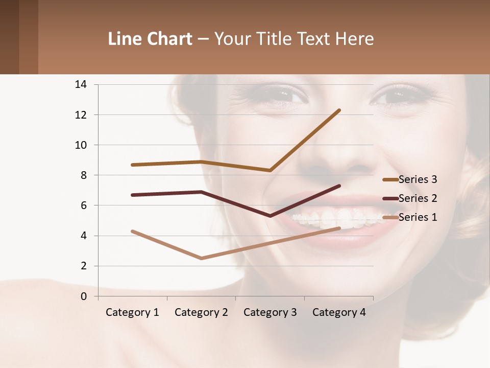 A Woman With A Smile On Her Face PowerPoint Template