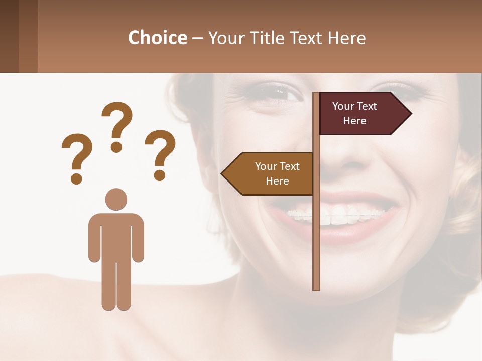 A Woman With A Smile On Her Face PowerPoint Template