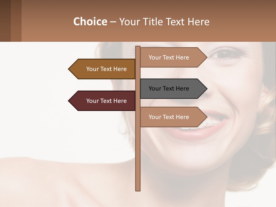 A Woman With A Smile On Her Face PowerPoint Template