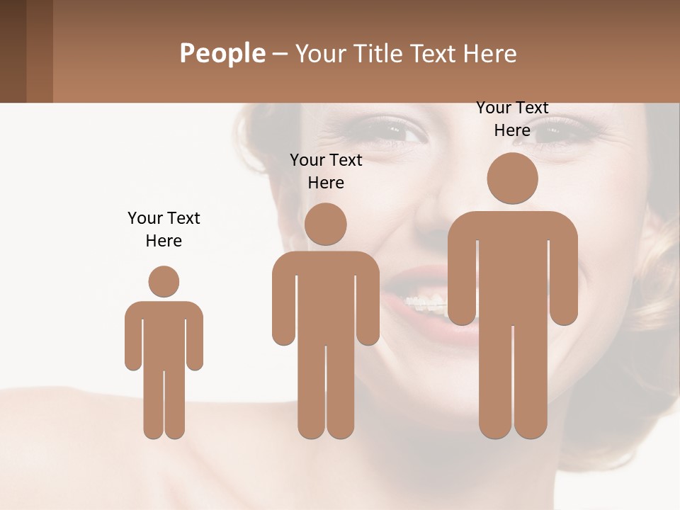 A Woman With A Smile On Her Face PowerPoint Template
