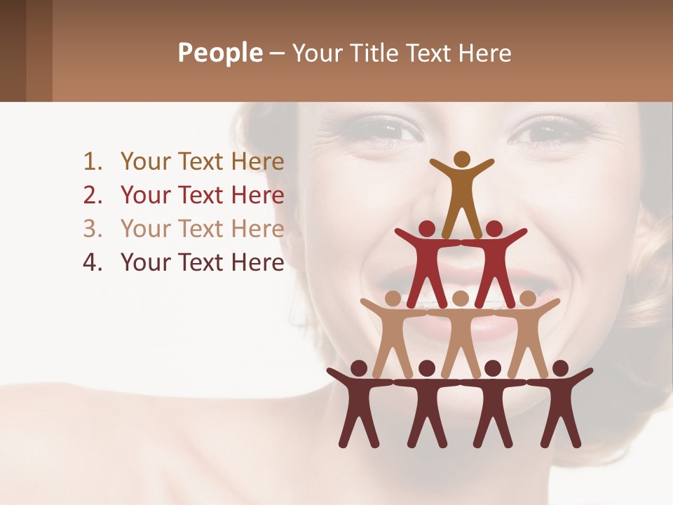 A Woman With A Smile On Her Face PowerPoint Template