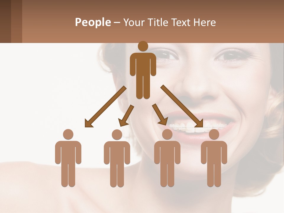 A Woman With A Smile On Her Face PowerPoint Template