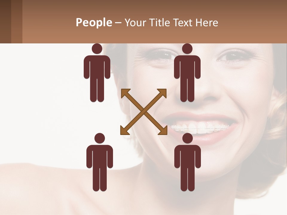 A Woman With A Smile On Her Face PowerPoint Template