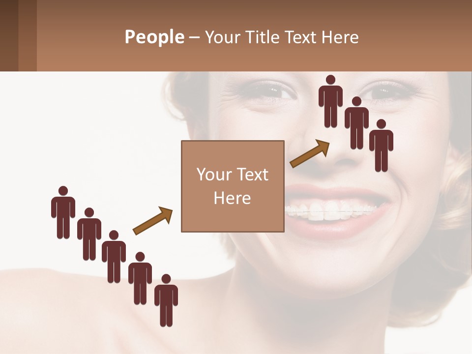 A Woman With A Smile On Her Face PowerPoint Template