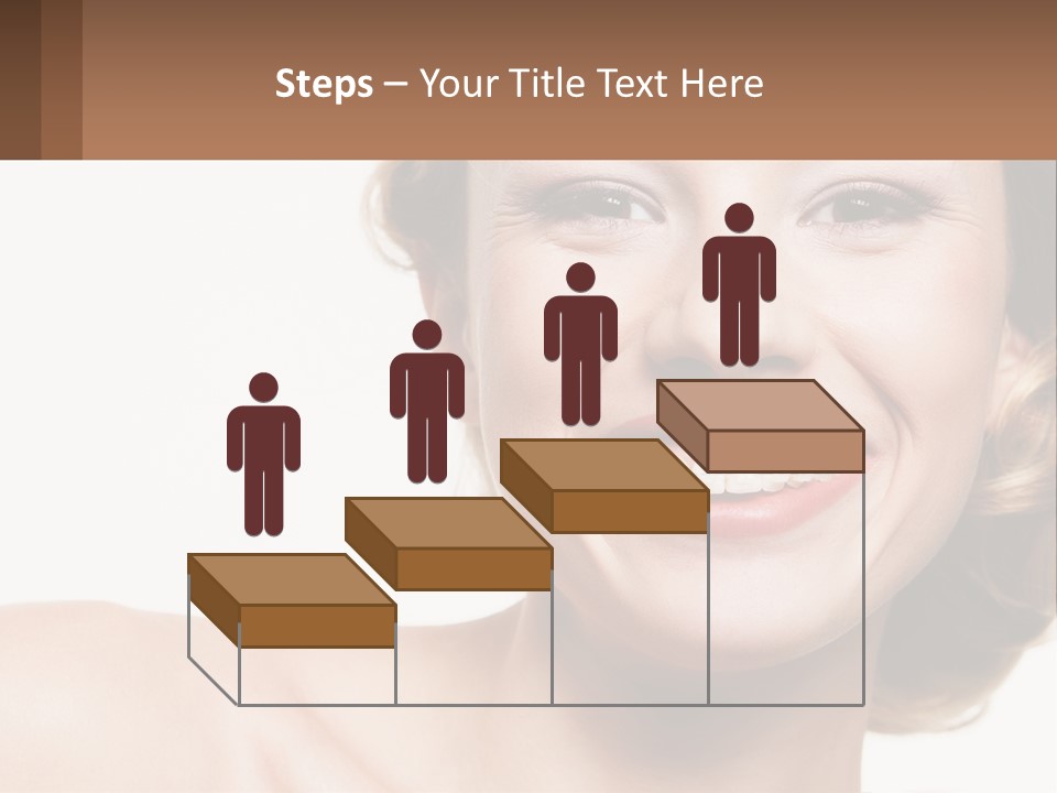 A Woman With A Smile On Her Face PowerPoint Template