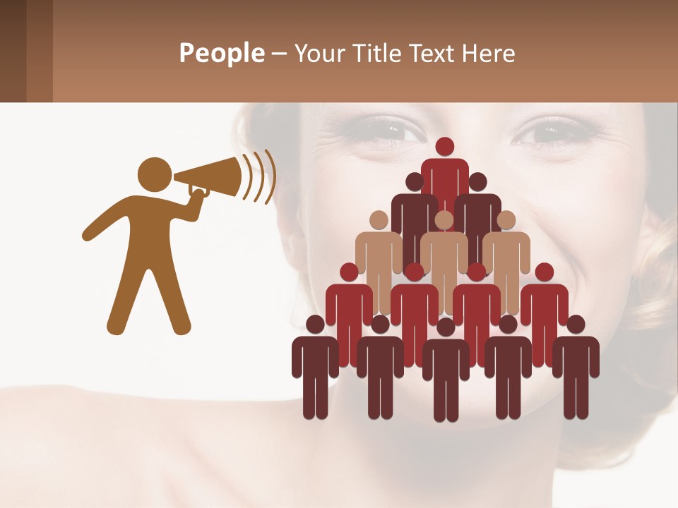 A Woman With A Smile On Her Face PowerPoint Template
