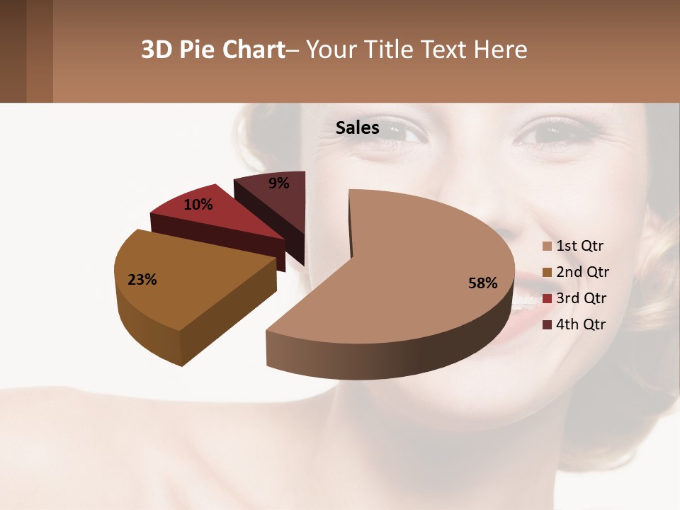 A Woman With A Smile On Her Face PowerPoint Template