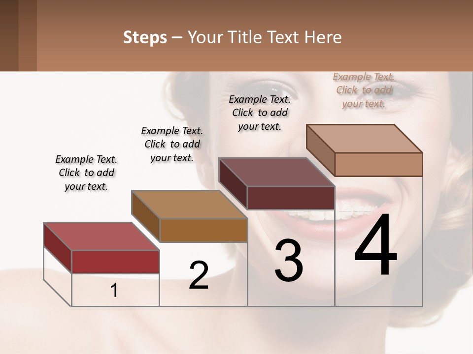 A Woman With A Smile On Her Face PowerPoint Template