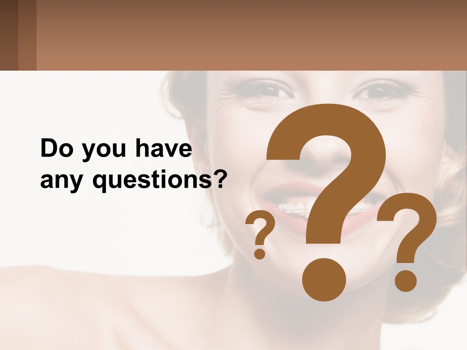 A Woman With A Smile On Her Face PowerPoint Template