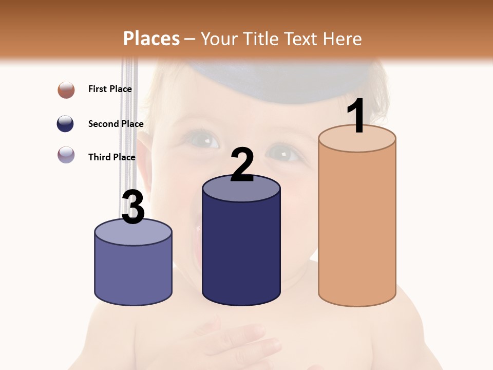 A Baby Wearing A Graduation Cap And Holding His Hands Together PowerPoint Template