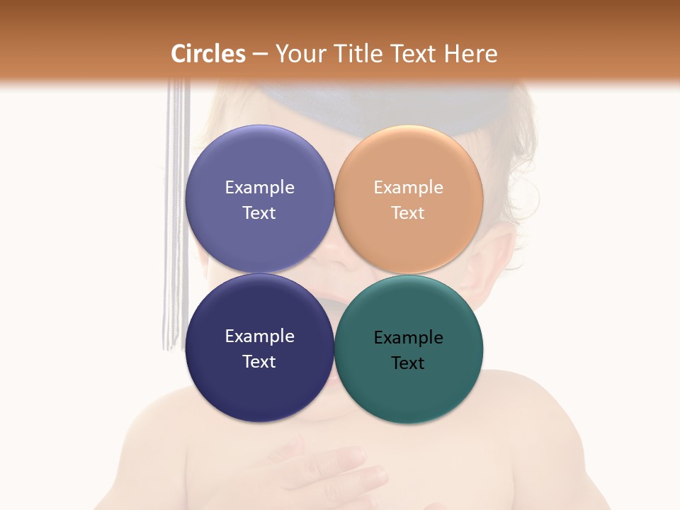 A Baby Wearing A Graduation Cap And Holding His Hands Together PowerPoint Template