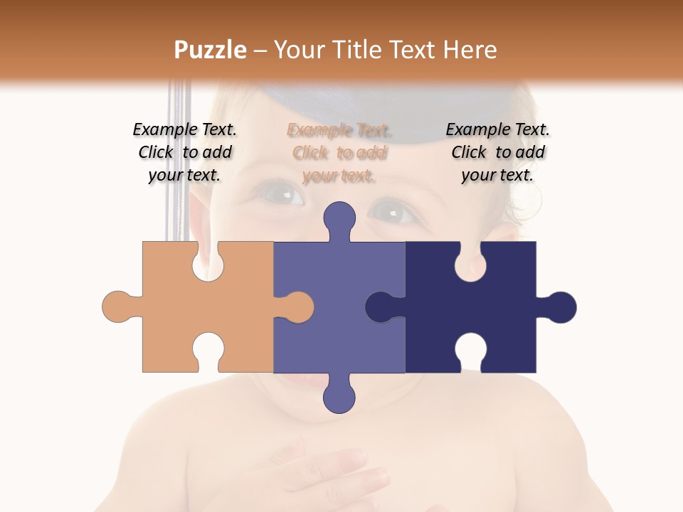 A Baby Wearing A Graduation Cap And Holding His Hands Together PowerPoint Template