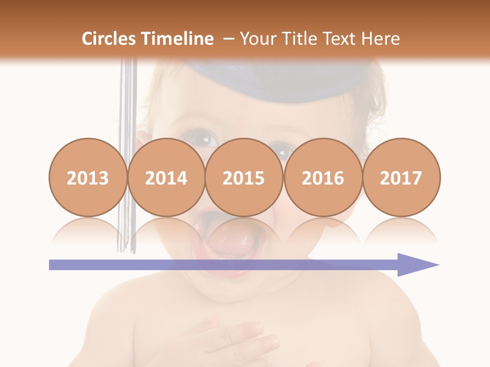 A Baby Wearing A Graduation Cap And Holding His Hands Together PowerPoint Template