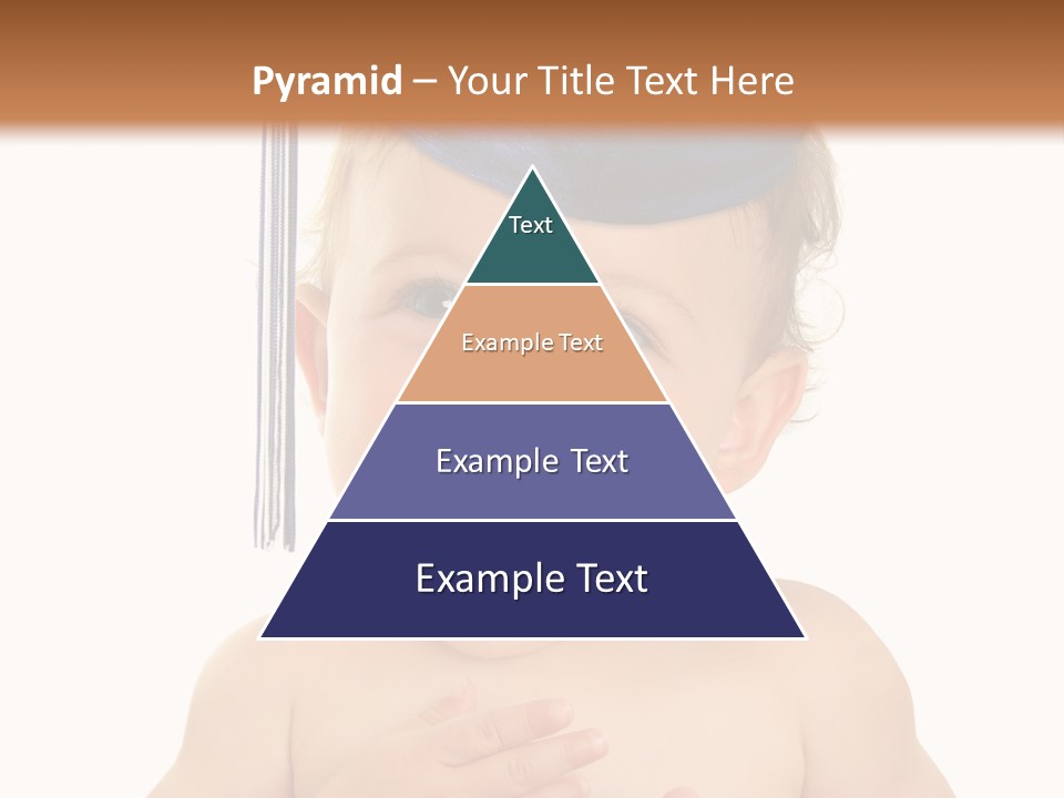 A Baby Wearing A Graduation Cap And Holding His Hands Together PowerPoint Template