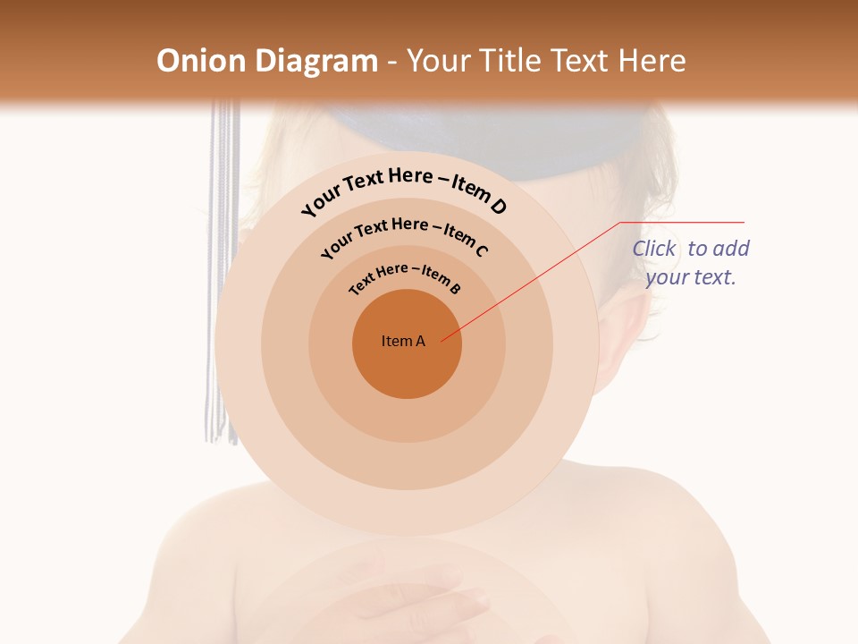 A Baby Wearing A Graduation Cap And Holding His Hands Together PowerPoint Template