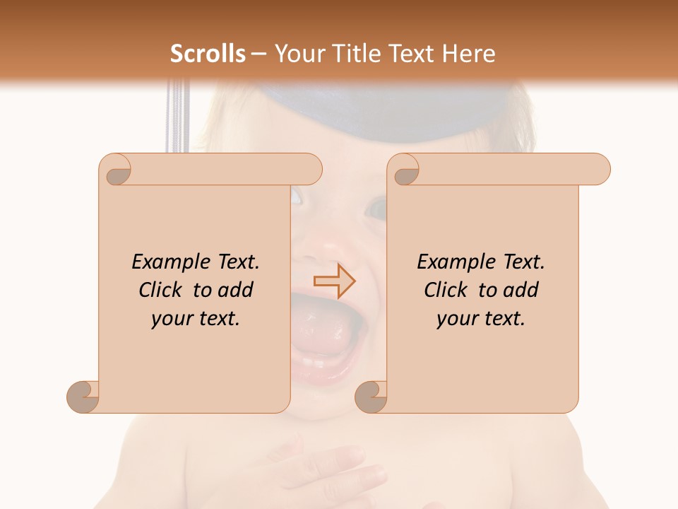 A Baby Wearing A Graduation Cap And Holding His Hands Together PowerPoint Template