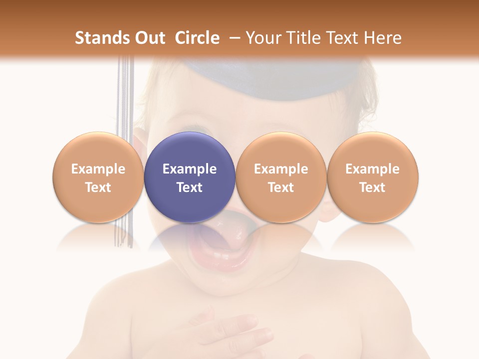 A Baby Wearing A Graduation Cap And Holding His Hands Together PowerPoint Template