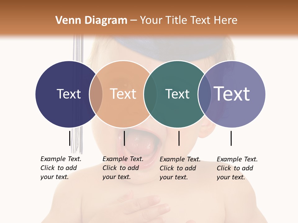 A Baby Wearing A Graduation Cap And Holding His Hands Together PowerPoint Template