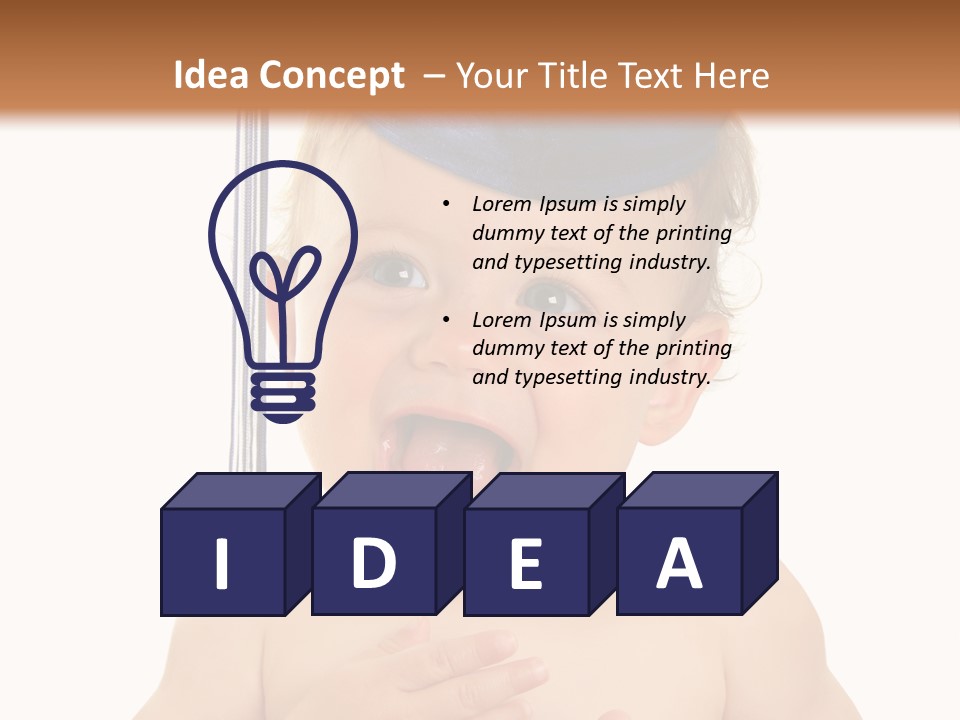 A Baby Wearing A Graduation Cap And Holding His Hands Together PowerPoint Template