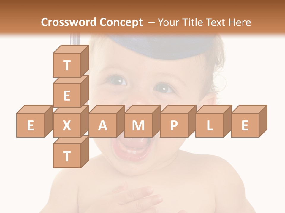 A Baby Wearing A Graduation Cap And Holding His Hands Together PowerPoint Template