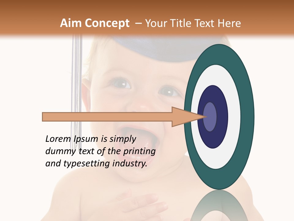 A Baby Wearing A Graduation Cap And Holding His Hands Together PowerPoint Template