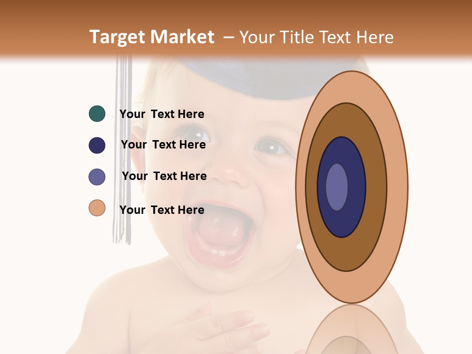 A Baby Wearing A Graduation Cap And Holding His Hands Together PowerPoint Template