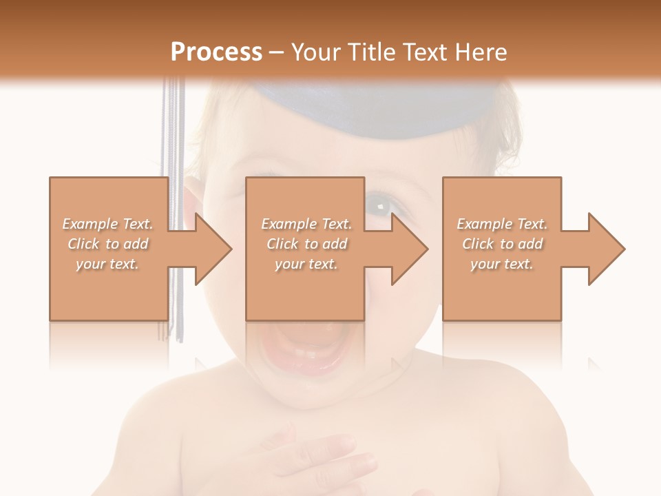 A Baby Wearing A Graduation Cap And Holding His Hands Together PowerPoint Template