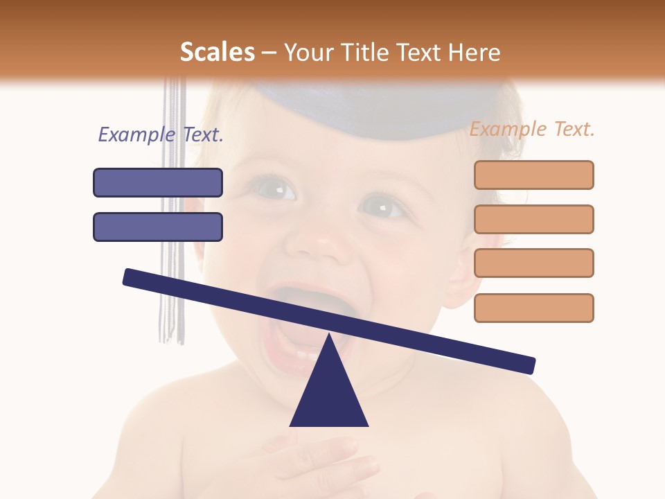 A Baby Wearing A Graduation Cap And Holding His Hands Together PowerPoint Template