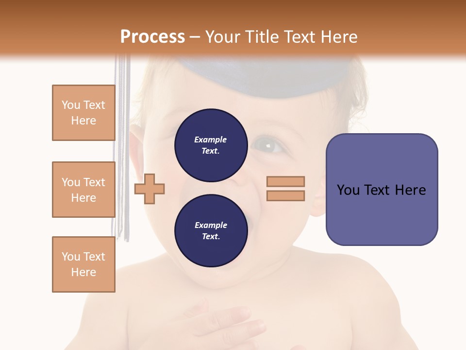 A Baby Wearing A Graduation Cap And Holding His Hands Together PowerPoint Template